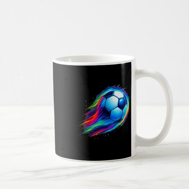 Soccer Fun Colourful Effect Tie Dye Feel The Drip  Coffee Mug (Right)