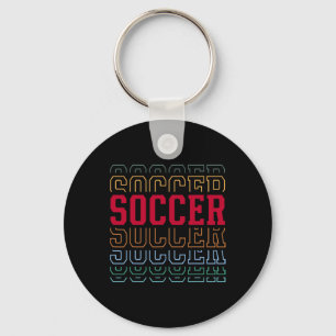 Soccer Funny Layered Text Team Player Coach Youth Key Ring