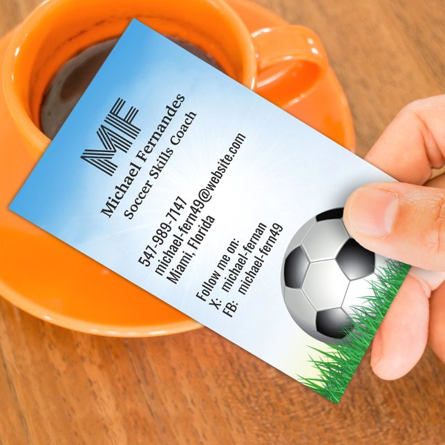 Soccer Futball Coach Business Card (Creator Uploaded)