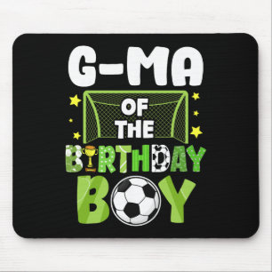 Soccer G-ma Birthday Boy Party Soccer Family Match Mouse Pad