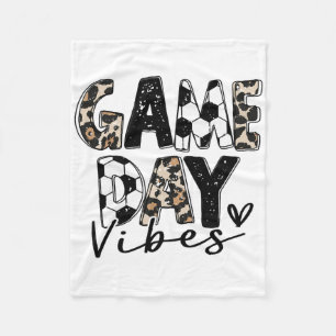 Soccer Game Day Vibes For Women Mom Soccer Mama Fa Fleece Blanket