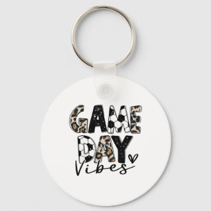 Soccer Game Day Vibes For Women Mom Soccer Mama Fa Key Ring