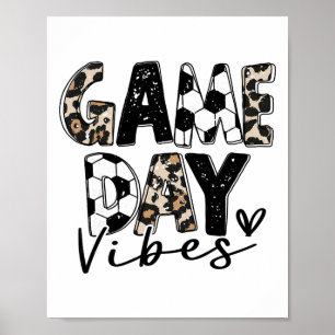 Soccer Game Day Vibes For Women Mom Soccer Mama Fa Poster