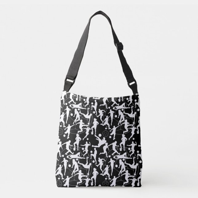 Soccer Game Pattern.b Black BG Crossbody Bag (Front)