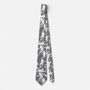 Soccer Game Pattern.b Grey BG Tie