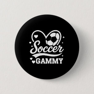 Soccer Gammy Heart Love Soccer Player  6 Cm Round Badge