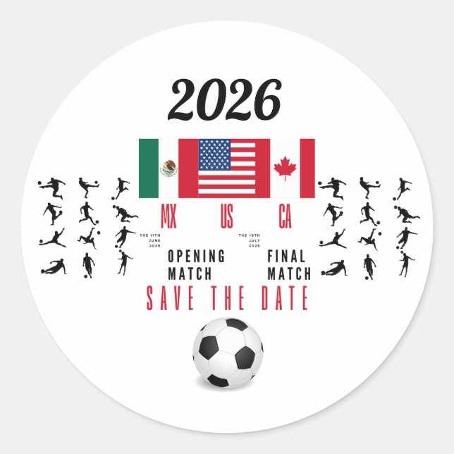 Soccer Gifts for Fans Classic Round Sticker (Front)