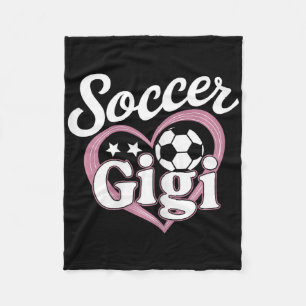 Soccer Gigi Cute Grandma Heart Footll Player Son S Fleece Blanket