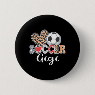 Soccer Gigi Cute Leopard Heart 6 Cm Round Badge