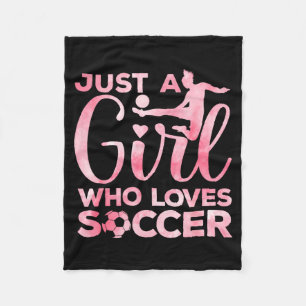 Soccer Girl Art For Girls Kids Toddler Women Socce Fleece Blanket