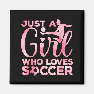 Soccer Girl Art For Girls Kids Toddler Women Socce Magnet
