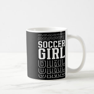 Soccer Girl Funny Layered Text Daughter Youth Kids Coffee Mug