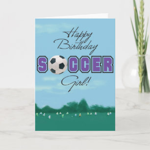 Soccer Girl greeting card