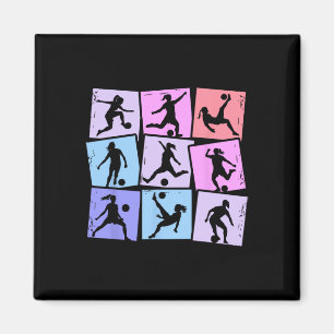 Soccer Girl Kids Women  Magnet