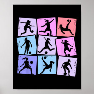 Soccer Girl Kids Women Poster
