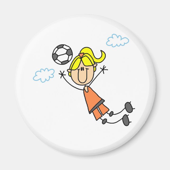 Soccer Girl Lays Out Magnet (Front)