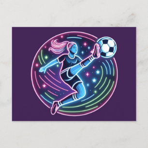 Soccer girl player postcard