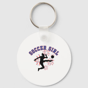 Soccer Girl Soccer Fan Support Stadium Show Your P Key Ring