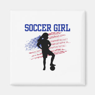 Soccer Girl Soccer Fan Support Stadium Show Your P Magnet