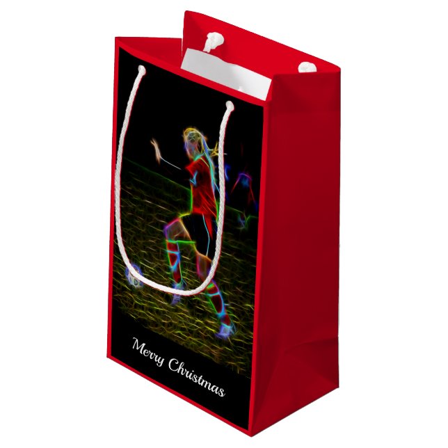 Soccer Girl Soccer Graphics gift bag (Back Angled)