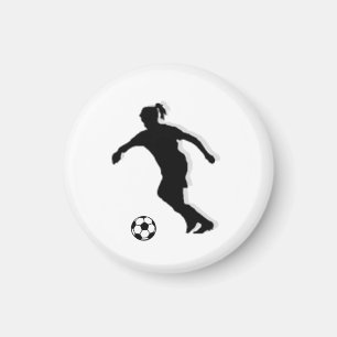 Soccer Girl TAG Player (Female) - White-R Magnet