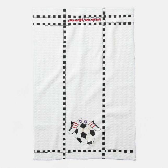 Soccer Girl Tea Towel (Vertical)