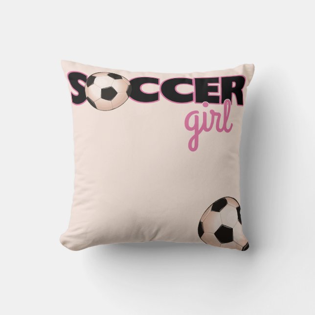 Soccer Girl Throw Pillows (Front)