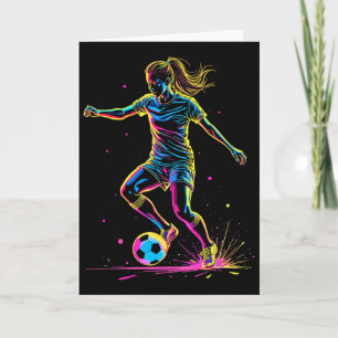 Soccer, Girl Women, Teen Girls, Youth Soccer Playe Card