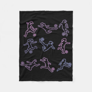 Soccer Girl Women Youth Fleece Blanket