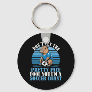Soccer Girl Women Youth Player  Key Ring