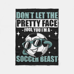 Soccer Girl Youth Women Players Fleece Blanket