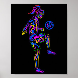 Soccer Girl Youth Women Players Poster