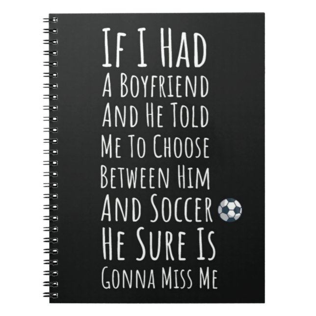 Soccer Girls Gifts For Her Player Sports Futbol Notebook (Front)