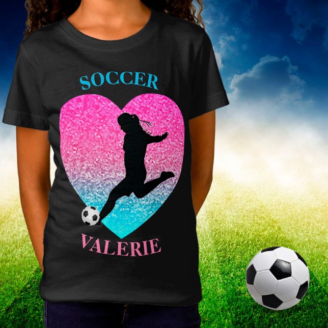 Soccer Girls Heart T-Shirt (Creator Uploaded)