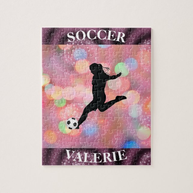 Soccer Girls Plum Sparkle Colour Blast     Jigsaw Puzzle (Vertical)