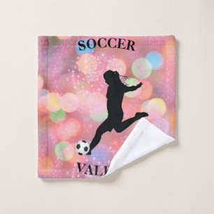 Soccer Girls Wash Cloth