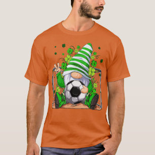 Soccer Gnome Lucky Shamrock Irish St Patricks Day  T-Shirt