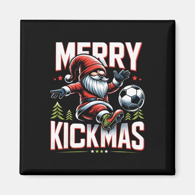Soccer Gnome Merry Kickmas  Magnet (Front)