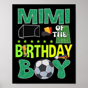 Soccer Goal Birthday Boy Party Trophy Byll For Mim Poster