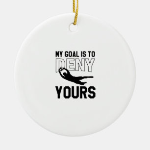 Soccer Goalie Ceramic Tree Decoration