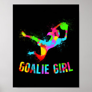 Soccer Goalie Girl Soccer Goalkeeper Female Soccer Poster