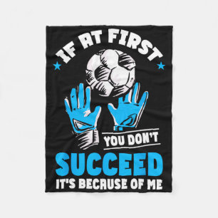 Soccer Goalie Goal Goalkeeper Fleece Blanket