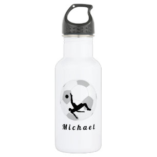 Soccer Goalie Keeper Black & White Player's Name   532 Ml Water Bottle
