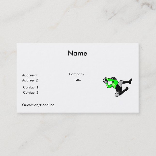 soccer goalie save graphic business card (Front)