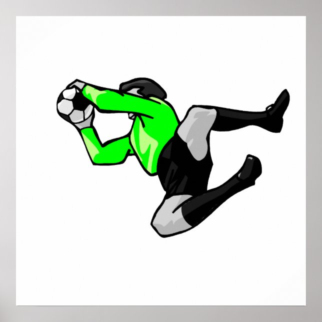 soccer goalie save graphic poster (Front)