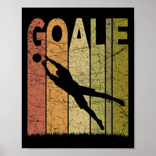 Soccer Goalie Vintage Soccer Goalkeeper Retro Socc Poster