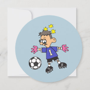 Soccer Goalkeeper Misses the Ball Card