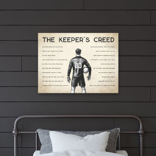 Soccer Goalkeeper Personalised Keeper's Creed Canvas Print