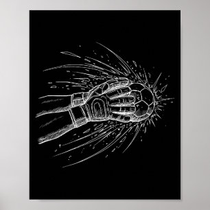 Soccer Goalkeeper Vintage Goalie Mens Athletes Pre Poster