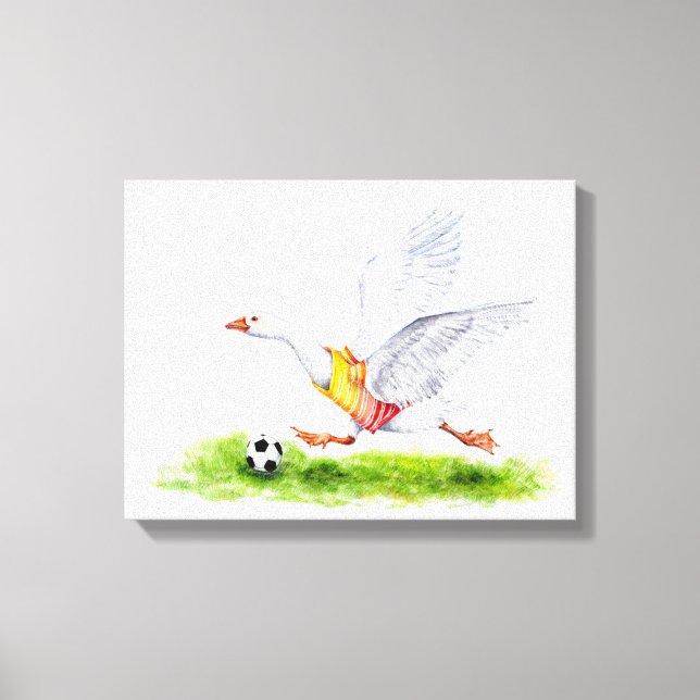 Soccer Goose Canvas Print (Front)